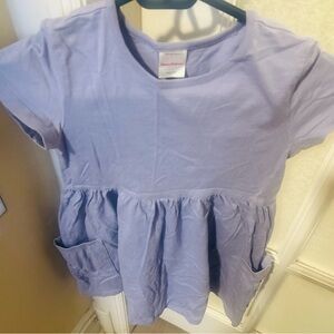Hanna Andersson Light Purple Kids Tee with Pockets